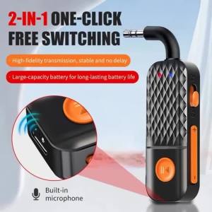 2 In 1 Bluetooth 5.4 Transmitter Receiver Wireless Audio Adapter 3.5 Jack Music Receiver Handsfree For Headset Speaker Monitor