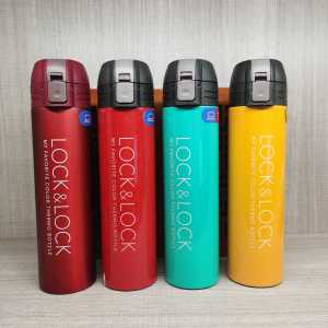 Cốc Nước Giữ Nhiệt Bằng Thép Không Gỉ Lock N Lock 300ml Cốc Thủy Tinh Thủy Lực Đa Màu Cốc Đi Bộ Chân Trần Tấm Lót Giữ Nhiệt