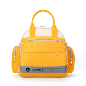 Fashionable Mommy Bag 2024 New Multi-Functional Contrast Color Crossbody Casual Handbag Lightweight Maternity And Baby Double Shoulder Bag