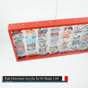 RAK HOTWHEELS ACRYLIC ISI 64 TANPA LOGO MODEL LANDSCAPE SKALA 1:64