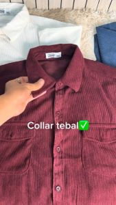 ZEKE A0040 Corduroy Baju Polo Lelaki Lengan Pendek Shirt Short Sleeved Mens Top Plain Casual Polo T Short Pants For Men
