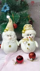 Pajangan Natal - Boneka Snowman Santa - Aksesoris Christmas LL133