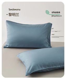 Silky ปลอกหมอนไม้ไผ่ธรรมชาติ Lyocell เส้นใยปลอกหมอน Cooling ฤดูร้อนบ้านหมอนสีขาว 48*74 ซม.* 2 ชิ้น