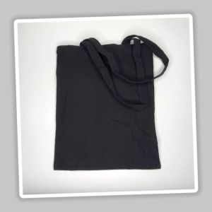 PSD - Canvas Tote Bags Black with Velcro Strap Lock