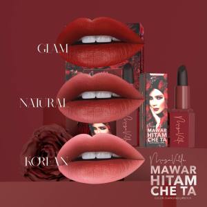 Lipstik Mawar Hitam Che Ta Lipstick Black Rose Cheta Gincu Merah Sah Solat Telap Air