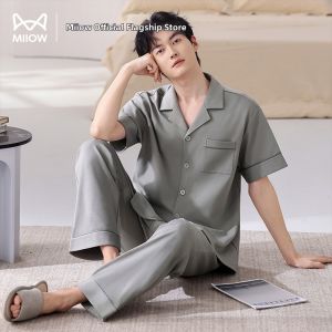 MiiOW | 100% Cotton Mens Sleepwear Big Size