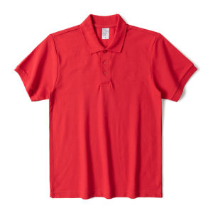 Navy Blue 230G Heavy Weight Pure Cotton Lapel Polo Shirt Japanese Style Pure Color Fashion All-Match Summer Short Sleeve Mens and Womens Tops