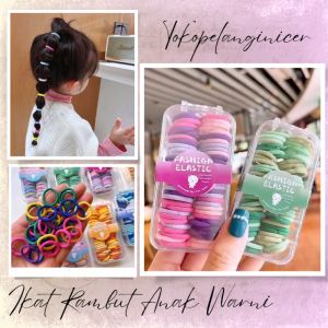 Sekotak Ikat Rambut Anak Warna Warni & Gaya Korea