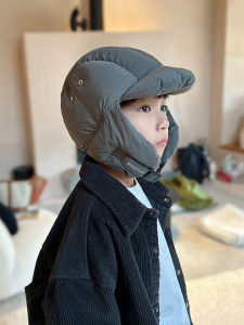 Kids Hat Childrens Extra Thick down Cotton Thermal Lei Feng Cap Boys Winter Windproof Cycling Flying Earmuffs Hat
