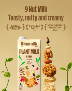 [Perfect for Matcha] Vinamilk 9 Seeds Plant Milk 1L | Almond Oat Walnut | Creamy | Halal | Lactose Free 