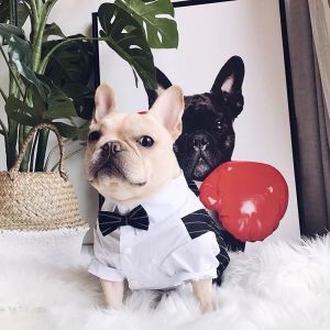 Wedding Suit for Pets Thin Teddy Bichon French Bulldog Small Dog Shirt Cat Celebration Clothes Marriage Accompaniment Gifts
