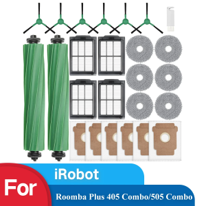 Replacement Parts Accessories for iRobot Roomba Plus 405/505 Combo Robot Vacuum CleanerMain Side Brush Hepa Filter Mop Dust Bag