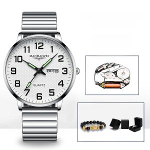 Old Mens Watch Men Dad Womens Couples Watch Waterproof Old Mens Steel Belt Quartz Watch Swiss Mens Mechanical Watch