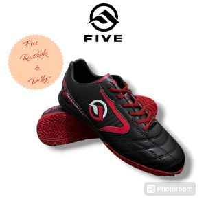 SEPATU FUTSALL DEWASA FIVE METAMORFOSA HITAM MERAH