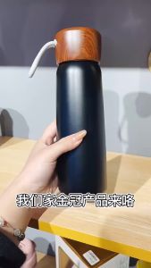 Bình inox giữ nhiệt nắp gỗ