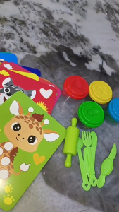 SSP Childrens Modeling Clay Set with Colorful Clay and Activity Cards - Safe Non-Toxic Bright Colors for Kids