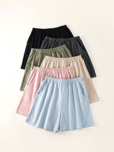 me home wear | Cotton Thin Loose Solid Home Pants