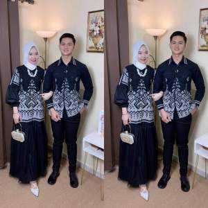 RYNA COUPLE TENUN BLACK LOVE - DRESS TENUN KONDANGAN TERBARU
