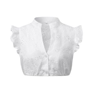 Munich Traditional Clothing 2025 New Beer Clothing Bavarian Oktoberfest Ding Dong Clothing White Black Rose Shirt