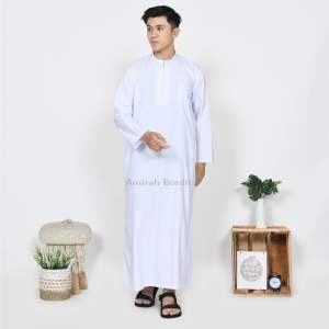 JUBAH LAKI LAKI DEWASA BORDIR SIMPEL ELEGANT GAMIS PRIA DEWASA LENGAN PANJANG