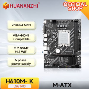 HUANANZHI H610M K MATX DDR4 Motherboard Support12 13 14 Gen H610 Intel LGA 1700 CPU 12100F 12400F 12490F 12600F 12700F 13600F