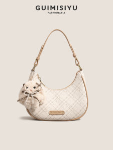 Guimisiyu Original New Moon Bag Womens Commuter Handbag Single Shoulder Underarm Crossbody Bag Fashion Trend Soft PU Leather