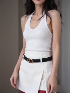 Narrow Pin Buckle Leather Belt Women’ s E Chain Strap For Dress Shoulder Jeans Waist Multifunctional Fashion Female Accessory