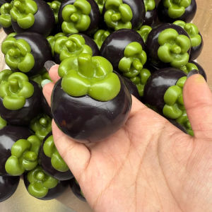 New Handmade Crispy Mangosteen Squishy Stress Ball Crunchy Squeeze Fidget Toy Round Blocks ASMR Sensory Decompression for Adults