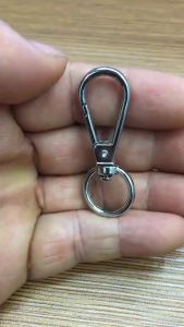 5pcs/Lot Stainless Steel Snap Hook Carabiner Lobster Clasp Swivel Keychain For DIY Key Buckle Bag Handbag Craft Accessories