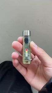 Đèn Pin Mini EDC Đèn Móc Khóa Đa Chế Độ Có Đế Từ Tính IP65 Chống Nước Type-C Đèn LED UV Đỏ Xanh Có Thể Sạc Lại