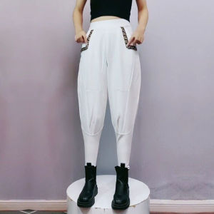 Single/plus Velvet Harem Pants Womens High Waist Baggy Pants Loose Slim Looking K-style Easiest for Match Casual Tappered Work Clothes Bloomers