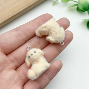 2/5pcs Flocked Resin Animal (Dog Unicorn etc.) Set – Craft Materials for Handmade Earrings Bracelets Necklaces Keychains