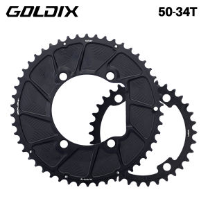 GOLDIX | GOLDIX 110BCD 2X Double Chainring AERO Sprocket for SHIAMNO DURA-ACE R9200 ULTEGRA R8100 105 R7100 11S 12S 110BC 4BOLT Chainring