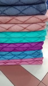 COD HANDUK MANDI BULU 70cmx140cm / HANDUK DEWASA HANDUK MOTIF MOZAIK LIST DAYA SERAP TINGGI