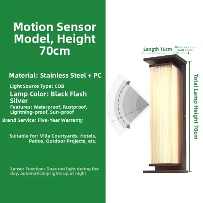 SIHAI | Solar Outdoor Wall Light with Motion Sensor