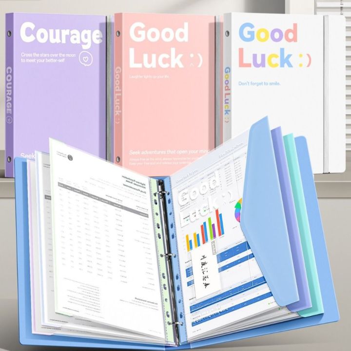 INS Style Loose Leaf A4 File Folder Transparent Detachable Data Book ...