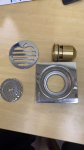 Thoát sàn chống mùi hôi phễu thoát sàn kích thước 12x12cm inox 304 củ đồng cao cấp lắp vừa phi 60 và 90