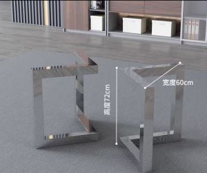 Dining table leg stainless steel(MY Ready Stock) Table base set kaki meja stainless steel bar table leg 铁艺桌脚