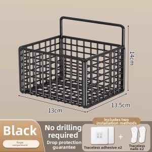 Wall Mounted Storage Rack for Bedside No Drilling