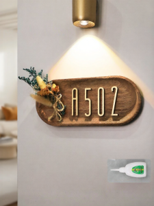 QIANGBIAO | Customized Light Sensing Door Number Plate Creative High-end Decorative Sign