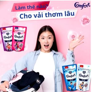 (Combo 3 Túi) Nước xả làm mềm vải & giảm nhăn Comfort 500ml Thái Lan Đậm Đặc Hương Hoa Thiên Nhiên Thanh Xuân 500ML