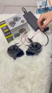 COMBO 2 đôi còi sên Hàn Quốc còi điện ô tô xe máy. Điện 12v và 24v
