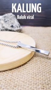 [Bayar di Tempat] Kalung Pria Model Balok Original Viral