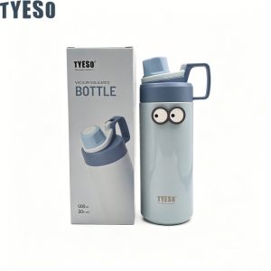 TYESO | Tyeso 600ML Water Bottle With Eye Sticker Insulated Leak-Proof Fitness Flask Vacuum Flasks for Sport for Outdoor Workouts Travel