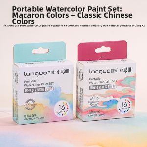 Languo | Portable Pearl Watercolor Palette 16 Colors