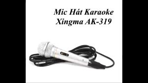 Mic hát Karaoke gia đình Xingma Ak-319 âm thanh trong trẻo sống động có màng lọc tạp âm dây dài 3m cổng mic 6.5