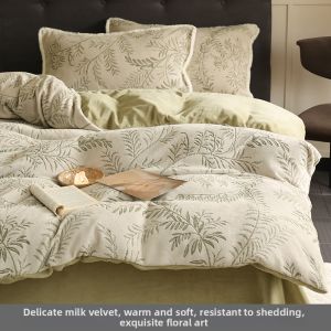 shui yang | Premium Thickened Milk Fleece Double-sided Coral Velvet Bedding Set