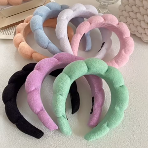 Bando Puff Jumbo Shell Warna Soft Pastel Bando Busa Awan Tebal Aesthetic Korean Fashion Style