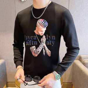 Áo Thun Nam Tay Ngắn in Họa Tiết Thời Trang Mùa Hè Thu Tay Dài in Kim Cương Phong Cách Cá Nhân Cao Cấp Áo Nỉ Thường Ngày