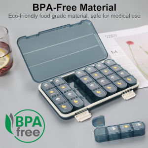 1pcs Pill Box Large Capacity Pill Box Pill Medicine Storage Pill Box Weekly Vitamin Organizer Pastillero Moisture Resistant